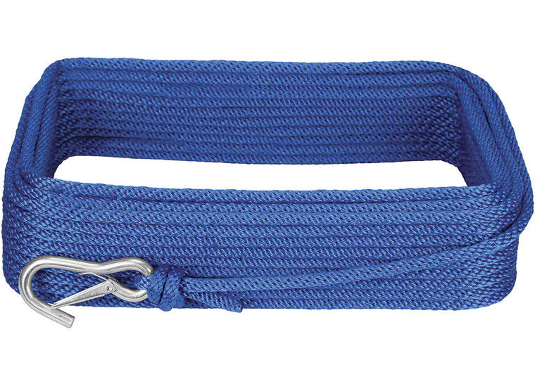 Extreme Max - Boattector Solid Braid Mfp Anchor Line With Snap Hook 1/2in X 150ft Royal Blue - 3006.3452