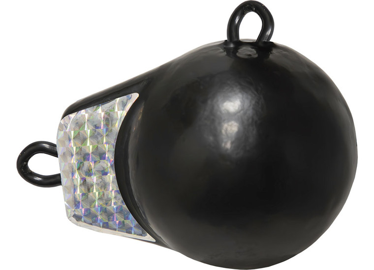 Extreme Max - 6 Lb. Cast Iron Downrigger Ballwith Fin Silver Flash - 3006.6944