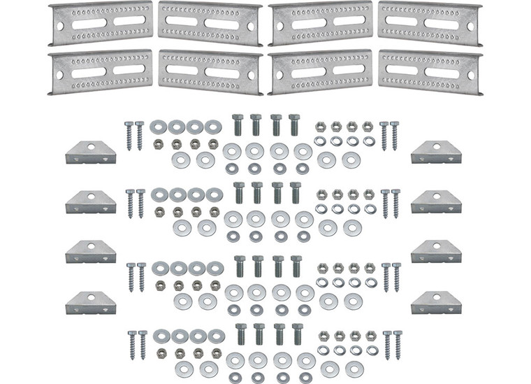 Extreme Max - 8in Galvanized Swiveltop Bunk Bracket With Hardware For 1.5in X 3in Trailer 8pack - 3006.7008