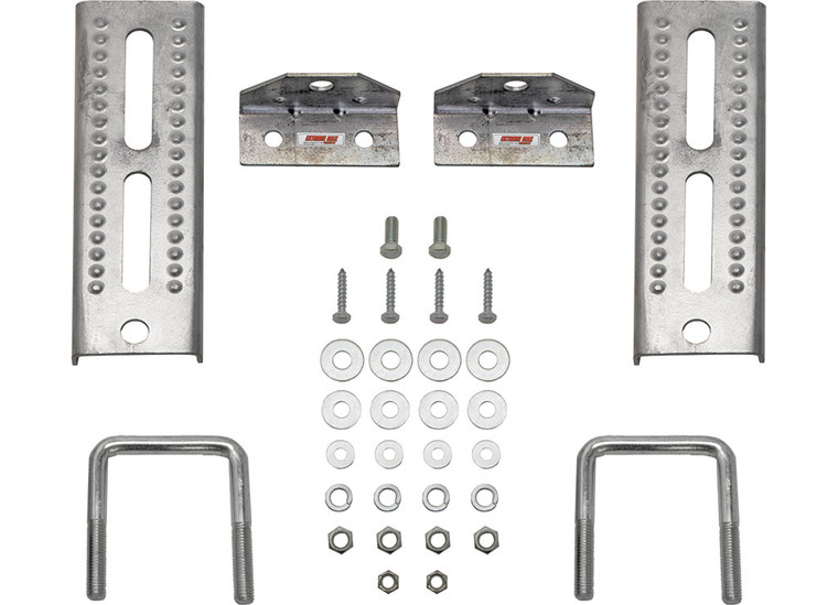 Extreme Max - 8in Galvanized Swiveltop Bunk Bracket With Hardware For 2in X 3in Trailer 2pack - 3006.7012