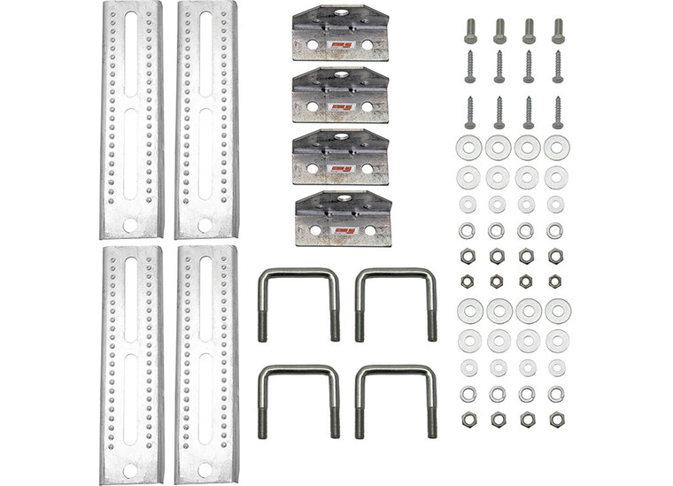 Extreme Max - 10in Galvanized Swiveltop Bunk Bracket With Hardware For 1.5in X 3in Trailer 4pack - 3006.7032