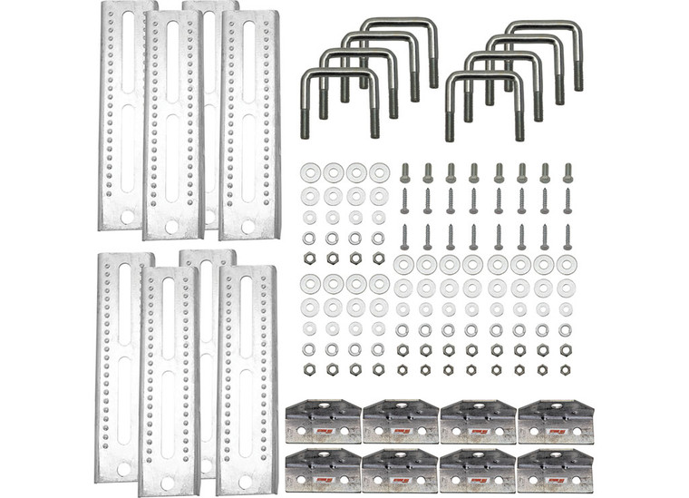Extreme Max - 10in Galvanized Swiveltop Bunk Bracket With Hardware For 1.5in X 3in Trailer 8pack - 3006.7035
