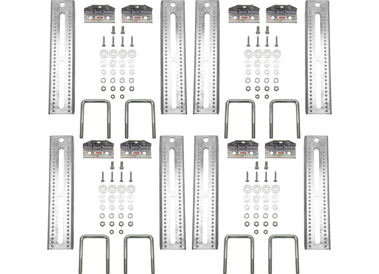 Extreme Max - 10in Galvanized Swiveltop Bunk Bracket With Hardware For 3in X 3in Trailer 8pack - 3006.7052