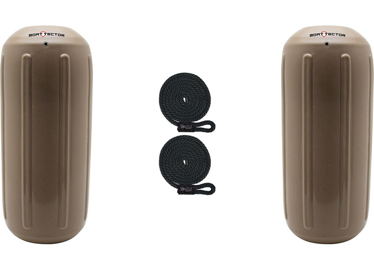 Extreme Max - Boattector Htm Inflatable Fender 8.5in X 20in Sand(value Pack Of 2) - 3006.7479.2