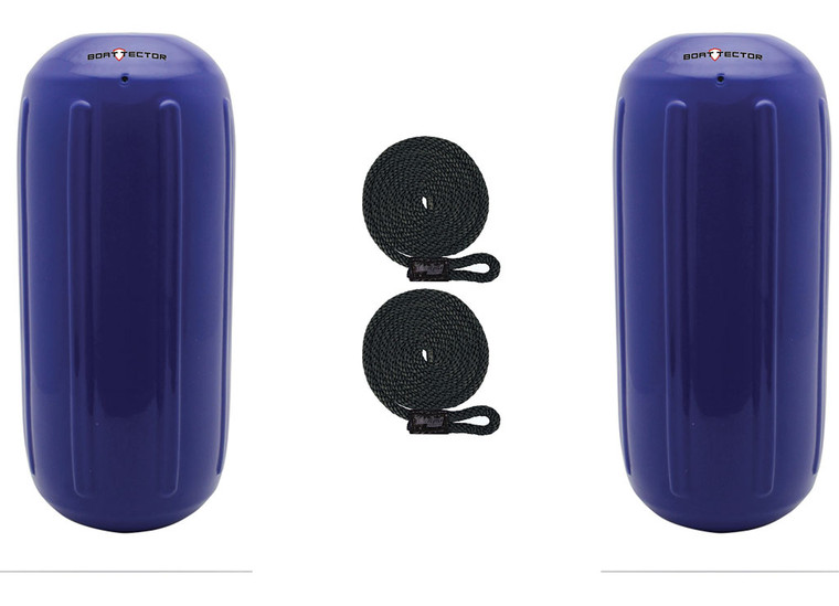 Extreme Max - Boattector Htm Inflatable Fender 8.5in X 20in Cobalt Blue - 3006.7483