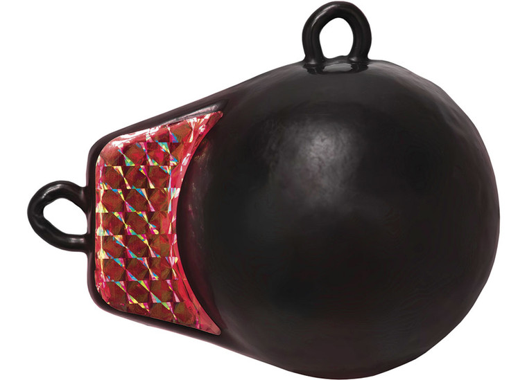Extreme Max - Coated Ballwithfin Downrigger Weight 10 Lbs With Red Flash - 3006.8185