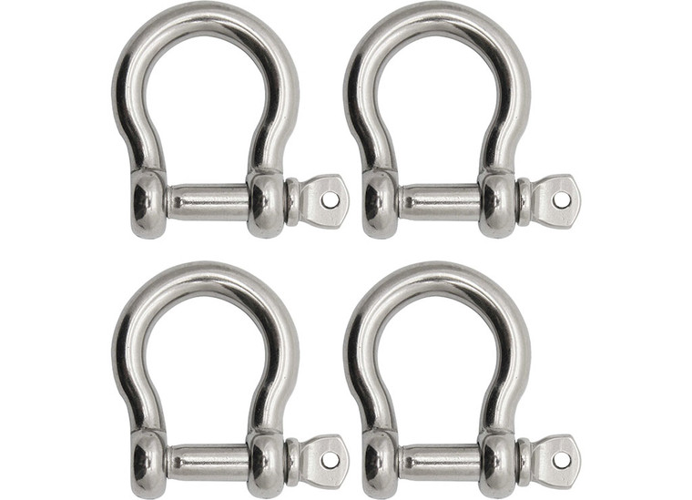 Extreme Max - Boattector Stainless Steel Bow Shackle 3/8in 4pack - 3006.8294.4