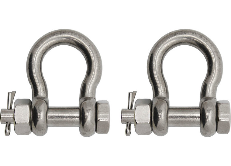 Extreme Max - Boattector Stainless Steel Bolttype Anchor Shackle 1/4in - 3006.8366
