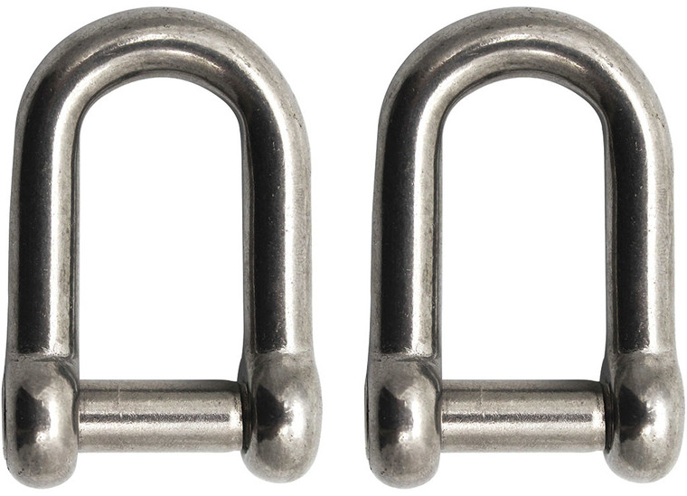 Extreme Max - Boattector Stainless Steel D Shackle With Nosnag Pin 1/2in 2pack - 3006.8402.2