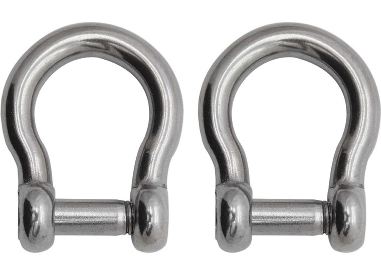 Extreme Max - Boattector Stainless Steel Bow Shackle With Nosnag Pin 3/8in 2pack - 3006.8411.2