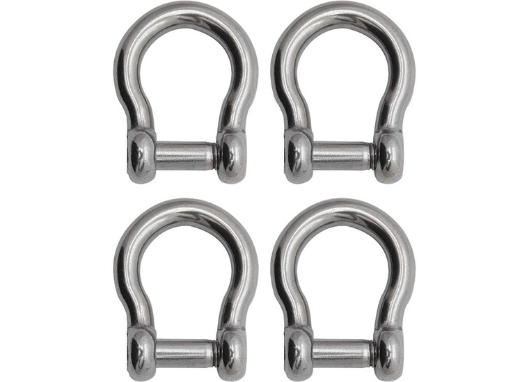 Extreme Max - Boattector Stainless Steel Bow Shackle With Nosnag Pin 1/2in 4pack - 3006.8414.4