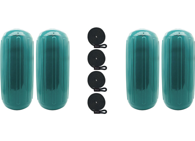 Extreme Max - Boattector Htm Inflatable Fender 10in X 27in Teal(value Pack Of 4) - 3006.8515.4