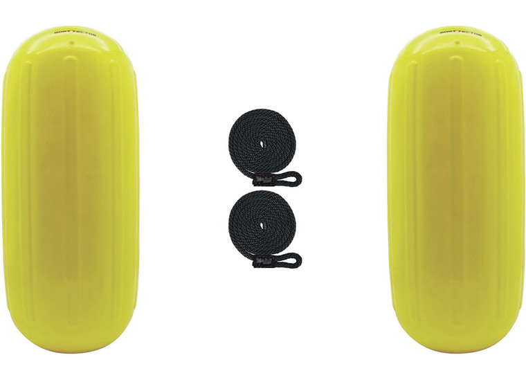 Extreme Max - Boattector Htm Inflatable Fender 10in X 27in Neon Yellow - 3006.8521