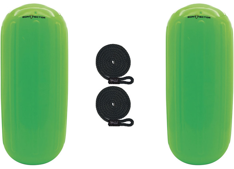 Extreme Max - Boattector Htm Inflatable Fender 10in X 27in Neon Green(value Pack Of 2) - 3006.8524.2