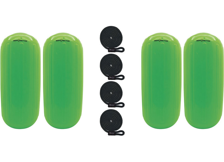 Extreme Max - Boattector Htm Inflatable Fender 10in X 27in Neon Green(value Pack Of 4) - 3006.8524.4