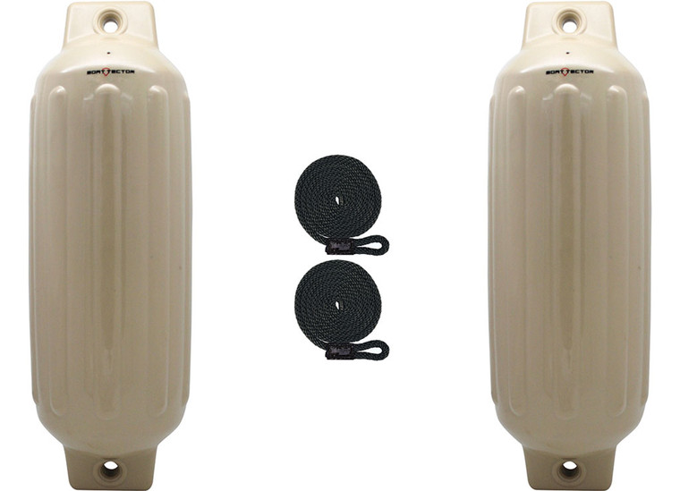 Extreme Max - Boattector Inflatable Fender 10in X 30in Sand - 3006.8541