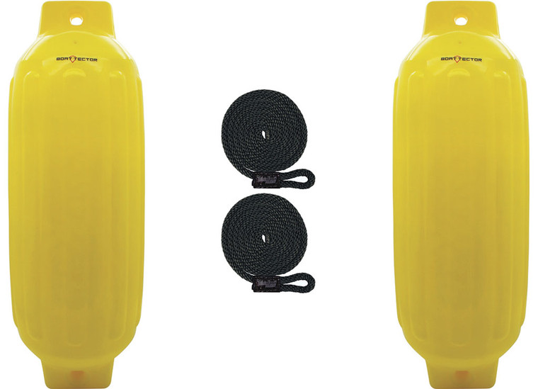 Extreme Max - Boattector Inflatable Fender 10in X 30in Neon Yellow - 3006.8558