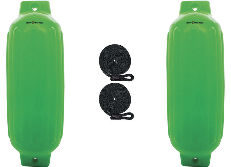Extreme Max - Boattector Inflatable Fender 10in X 30in Neon Green(value Pack Of 2) - 3006.8561.2