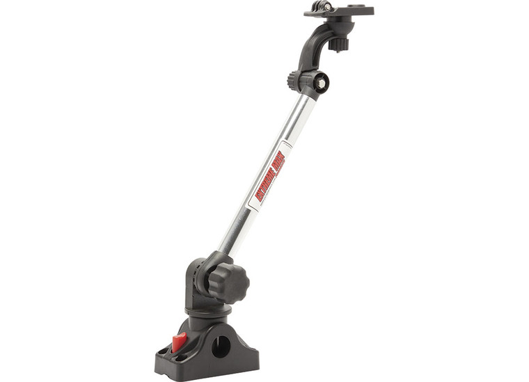 Extreme Max - Standard Mounting Arm Boat/fishing Rod Holder For Gopro Camera Up To 13in Reach - 3006.8672