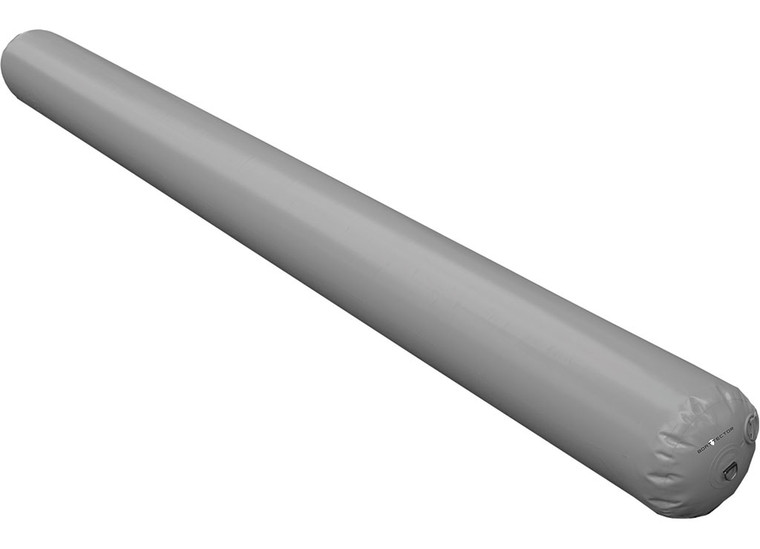 Extreme Max - Heavyduty Inflatable Rafting Fender W/ Ss Drings For Boats Yachts & Sailboats 144in X 12in Gray - 3006.8715