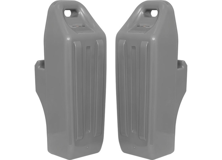 Extreme Max - Pontoonspecific Inflatable Boat Fender With Locking Grip Handle Gray (pair) - 3006.8771