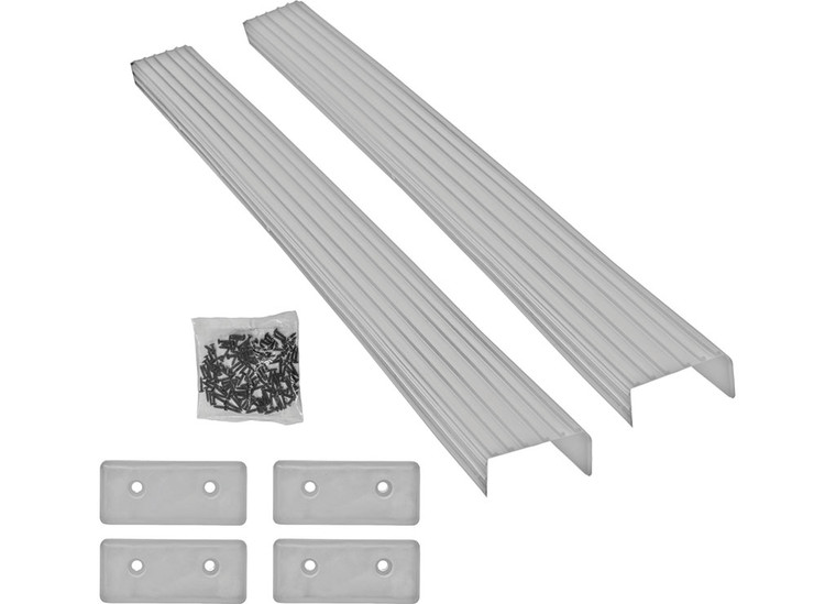 Extreme Max - Synthetic Bunk Cover Kit 12ft White Boat Trailer Glide For 2x4 Bunks(1.5in X 3.5in ) - 3006.8897
