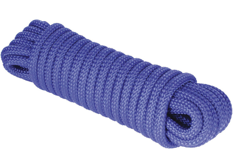 Extreme Max - 16strand Diamond Braid Utility Rope 1/4in X 100ft Blue - 3008.0271