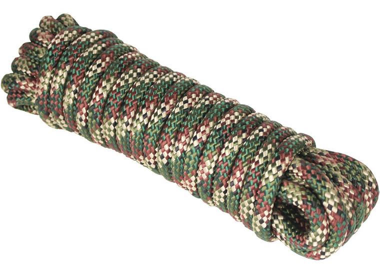 Extreme Max - 16strand Diamond Braid Utility Rope 1/4in X 100ft Camo - 3008.0379