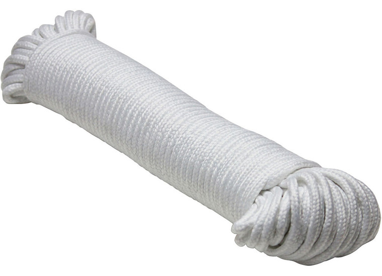 Extreme Max - Braided Cotton/polyester Clothesline 7/32in X 200ft White - 3008.0448