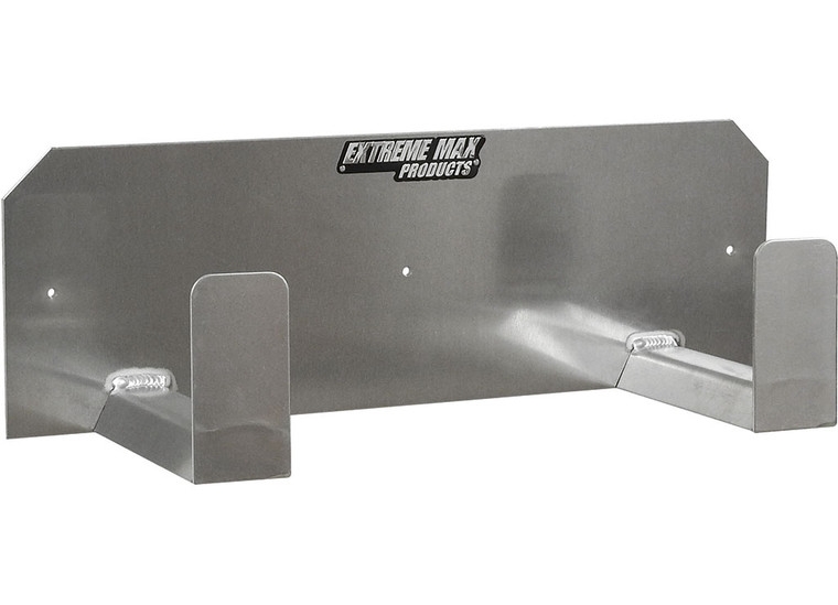 Extreme Max - Dual Helmet Hanger Wallmount Alum Storage Rack Organizer Silv - 5001.6029
