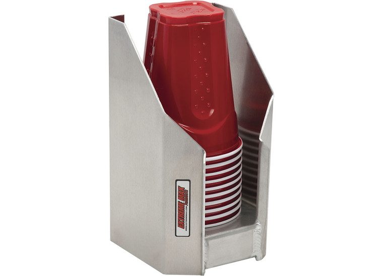Extreme Max - Aluminum Cup Dispenser For Enclosed Race Trailer Shop Garage Storage Silver - 5001.6282