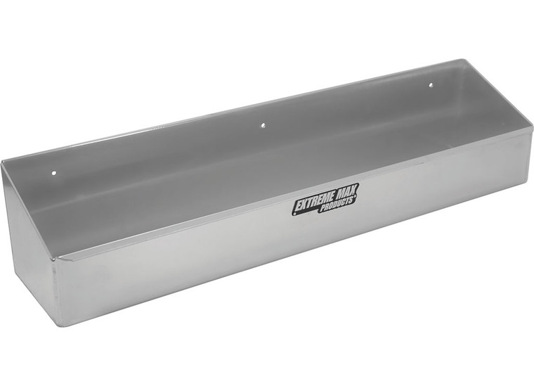 Extreme Max - Wallmount Alum 8quart Liquids Storage Shelf Holds Eight 1quart Bottles Silv - 5001.6449