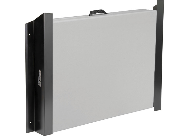 Extreme Max - Wallmount Aluminum Table Holder For Enclosed Race Trailer Shop Garage Storage Black - 5001.6547