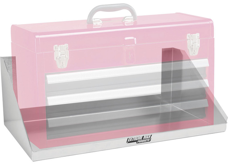 Extreme Max - Wallmount Aluminum Tool Box Tray For Enclosed Trailer Shop Garage Storage Silver - 5001.6592