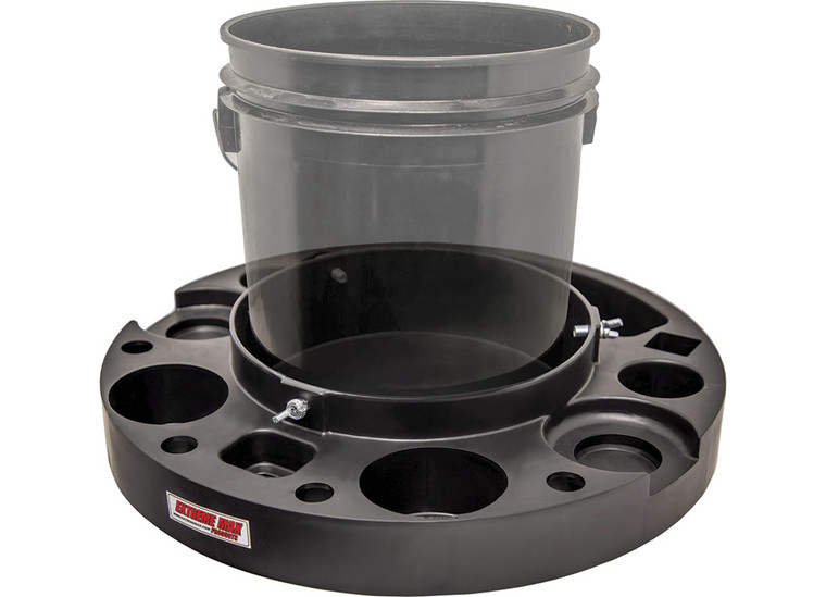 Extreme Max - Bucket Dolly Mobile Detailing Caddy For 3.56 Gal Pails Spray Bottle & Tool Trays 5 Swivel Casters - 5001.6818