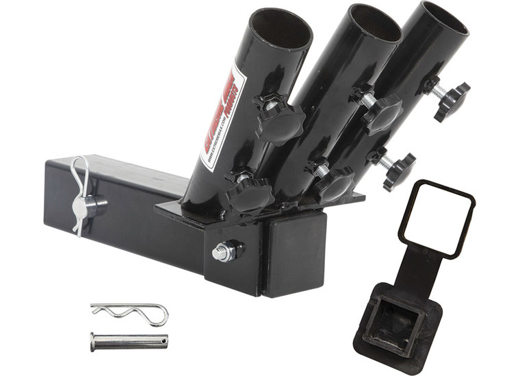 Extreme Max - 3flag Pole Hitch Mount Hd Steel Holder For 2in Receiver W/double Thumb Screws Quick Install - 5001.6835