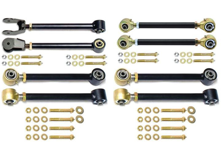 Rock Jock - 9706 Wrangler Tj/lj Unlimited Johnny Joint Control Arm  W/dble Adj Rear Upper Arms Set Of 8 - CE-9100A