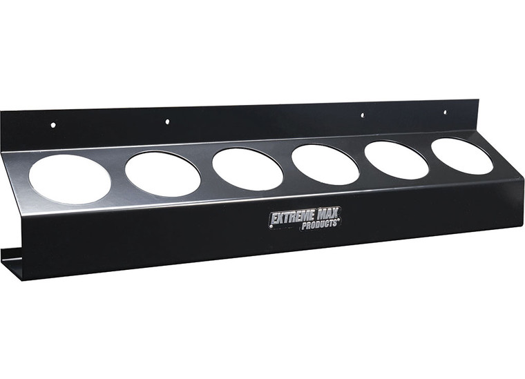 Extreme Max - Wallmount Alum Aerosol Storage Shelf For Enclosed Trailer Shop Garage Storage 6can Capacity Black - 5001.6168