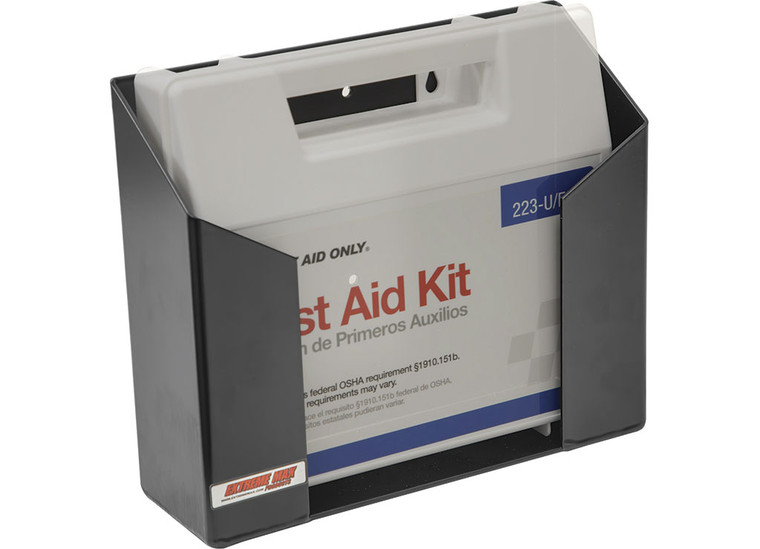 Extreme Max - Wallmount Aluminum First Aid Station For Race Trailer Shop Garage Black - 5001.6607