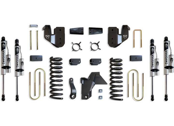 Maxtrac Suspension - 1923 Ram 3500 4wd Basic 4in Lift Kit W/radius Arm Brackets & Vulcan 2.0 Reservoir Shocks - K947541VR