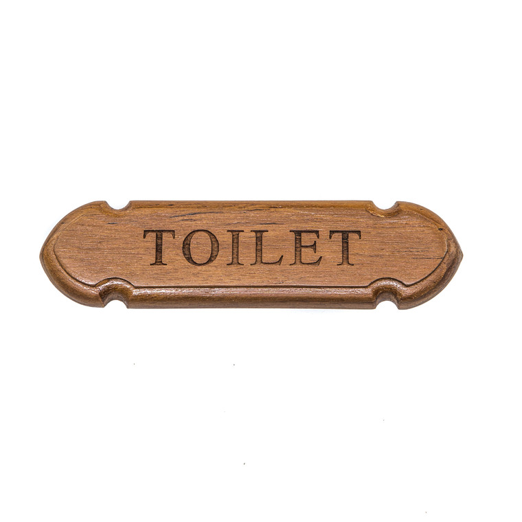 Whitecap - Teak Name Platetoilet - 62674