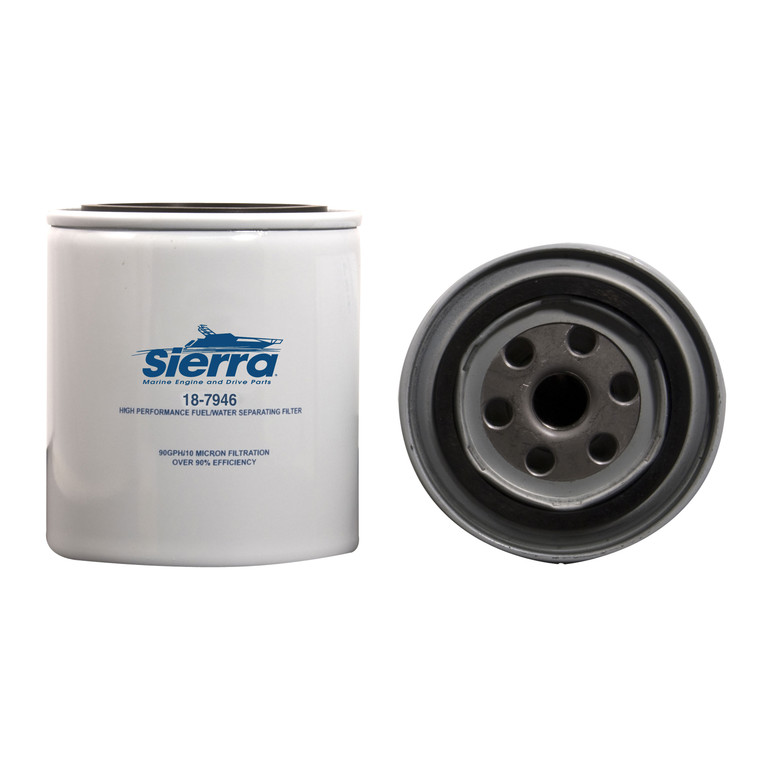Sierra Marine - Fuel Water Separator Filter. Rating:10 Micron. Thread Pitch:1in12. Size:4.3in H - 18-7946