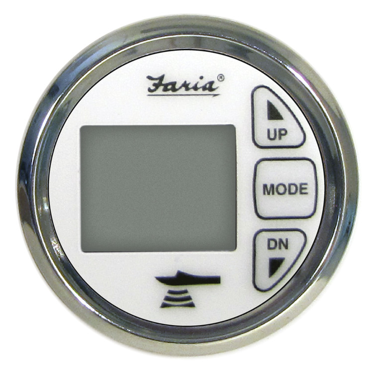 Riverside MFG. - Chesapeake Ss Depth Sounder W/ Air And Water Temperature(transom Mounted Transducer) 2in White - 13852