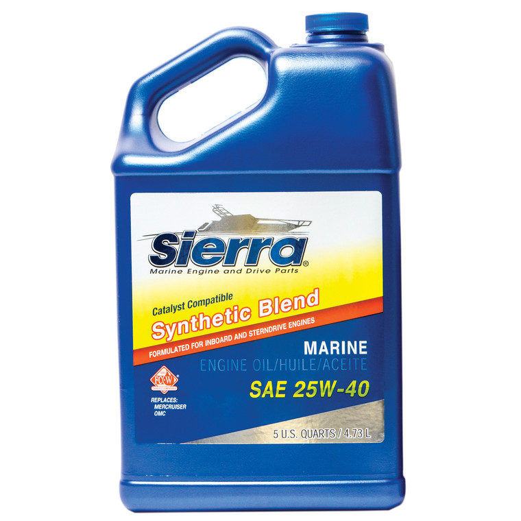 Sierra Marine - 25w40 Fcw Synthetic Blend Catalyst Oil 5 Qt. - 18-9440CAT-4