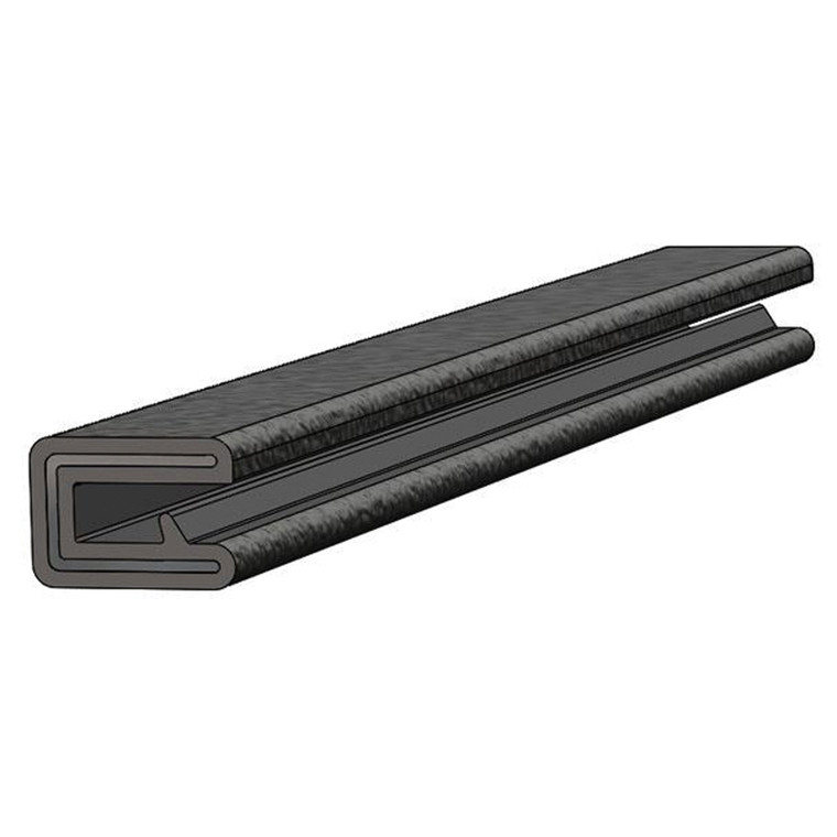 Taco Metals - Flex Trim1/2in X 25ft With 1/4in Opening Black - V30-1008B25-1