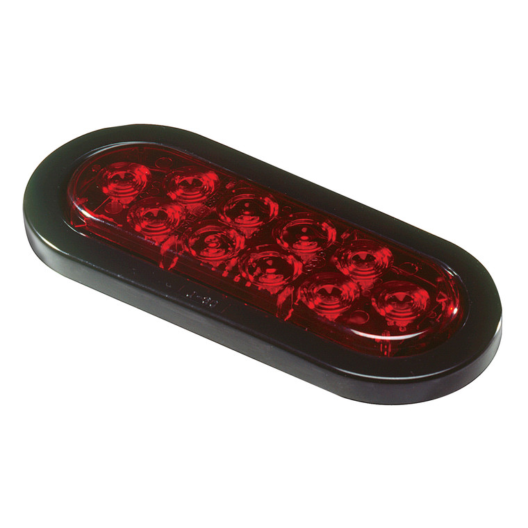Innovative Lighting - Oval 6in Led Stop/turn/tail Light With Grommet Mountred/red Lens - 260-4400-7