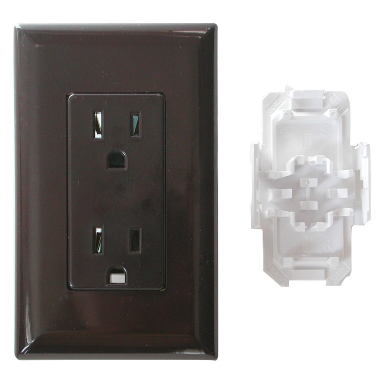 Valterra - 15 Amp Decor Receptacle With Cover  Brown - DG15BRVP