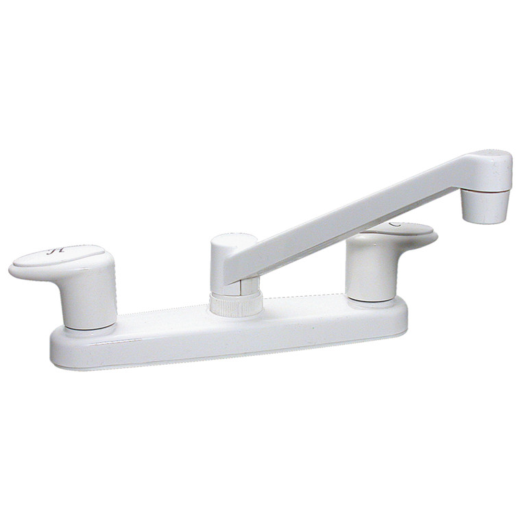 Valterra - Kitchen Faucet 8in 2 Lever 1/4 Turn Plastic White - PF221201