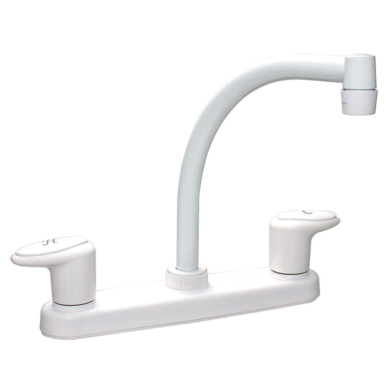 Valterra - Kitchen Faucet 8in Hiarc 2 Lever 1/4 Turn Plastic White - PF221202