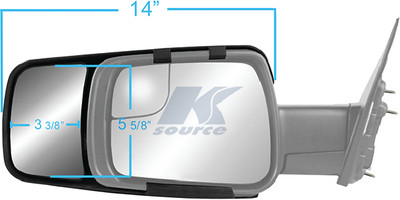 K-Source - 19c Ram Snapon Black Textured Towing Mirror Driver/passenger(pair) - 80730
